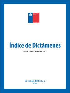 Índice de Dictámenes - Dirección del Trabajo