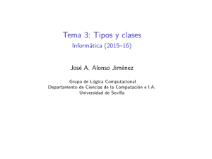 Tema 3: Tipos y clases - Universidad de Sevilla