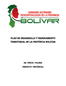 plan de desarrollo y ordenamiento territorial de la provincia bolivar