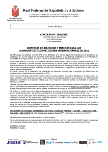 circular 284/2015 - Real Federación Española de Atletismo