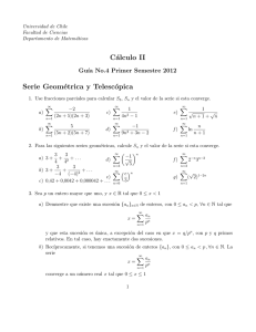 Cálculo II Serie Geométrica y Telescópica - U