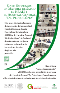 comunicado institucional fusion HRAEI-Pedro lopez