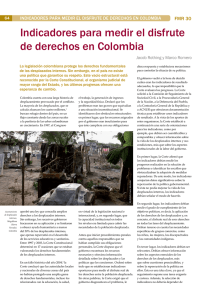 indicadores para medir el disfrute de derechos en Colombia