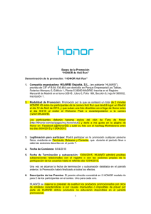 Bases de la Promoción “HONOR 4x Holi Run” Denominación de la