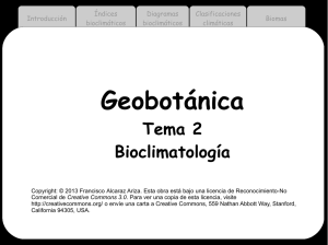 Bioclimatología.