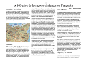 A 100 años de los acontecimientos en Tunguska