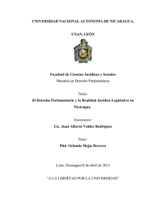 “El Derecho Parlamentario y la Realidad Jurídico Legislativa en