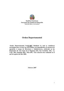 Orden Departamental