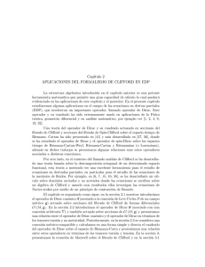 Capítulo 2 APLICACIONES DEL FORMALISMO DE CLIFFORD EN