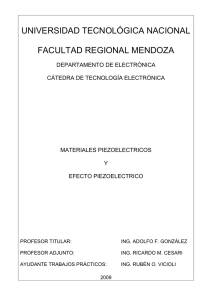 Cerámicas Piezoeléctricas - UTN - Universidad Tecnológica Nacional