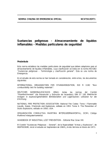 Sustancias peligrosas - Almacenamiento de líquidos inflamables