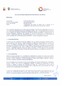 ACTA DE ENTREGA RECEPCION PROVISIONAL DE OBRAS
