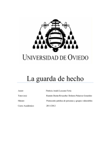 La guarda de hecho - Repositorio de la Universidad de Oviedo