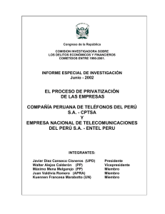 Informe_Privatizaciones Telefonica y ENTEL