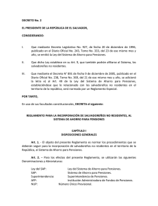 Decreto No. 2 Para la incorporación de Salvadoreños no residentes