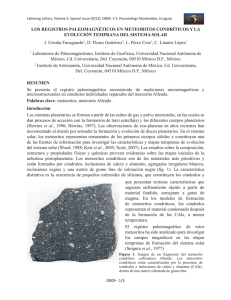 los registros paleomagnéticos en meteoritos condríticos y la