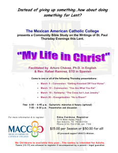 Instead of giving up something… - Mexican American Catholic College