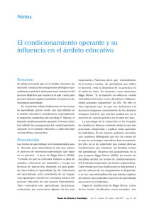 El condicionamiento operante y su influencia en el ámbito educativo