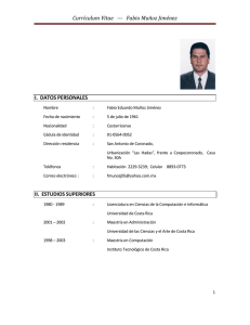 Currículum Vitae --- Fabio Muñoz Jiménez