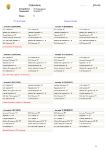 Calendario - Sociedad Deportiva Lenense