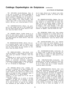 Catálogo Espeleológico de Guipúzcoa