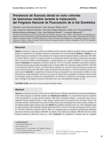 Prevalencia de fluorosis dental en ocho cohortes de mexicanos