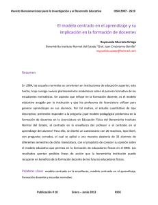 El modelo centrado en el aprendizaje y su implicación en la