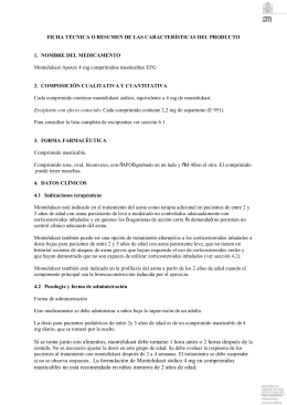 Cuanto tiempo se toma el montelukast Cuanto tiempo se toma el montelukast