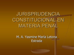 Jurisprudencia Constitucional en Materia Penal
