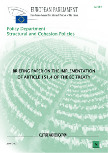 Policy Department Structural and Cohesion Policies