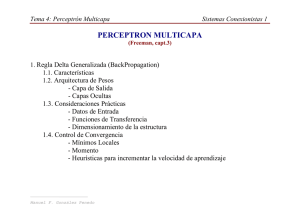 Tema 4: Perceptrón Multicapa Sistemas Conexionistas 1