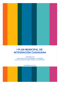 I Plan Municipal de integracion ciudadana