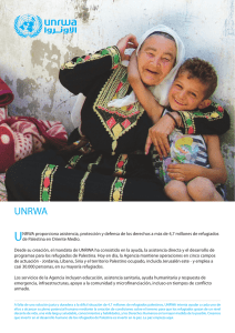 UNRWA proporciona asistencia, protección y defensa de los