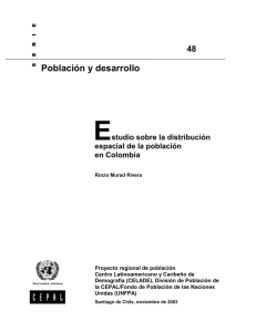 Estudio sobre la distribución espacial de la población en Colombia