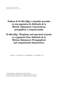 Fosfatos de Fe-Mn-(Mg) y minerales asociados en una pegmatita de