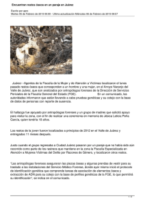Encuentran restos óseos en un paraje en Juárez