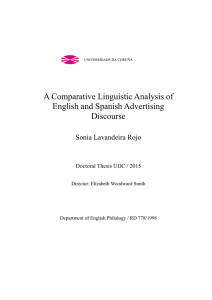 A comparative linguistic analysis of english and spanish advertising