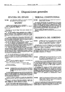 I. `Disposiciones generales JEFATURA DEL ESTADO