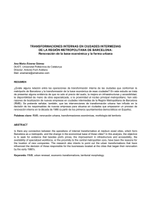 TRANSFORMACIONES INTERNAS EN CIUDADES INTERMEDIAS