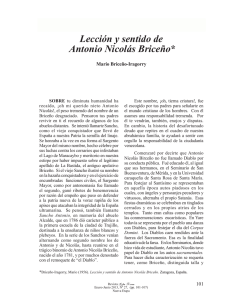 Lección y sentido de Antonio Nicolás Briceño
