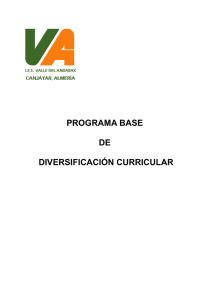 programa base de diversificación curricular
