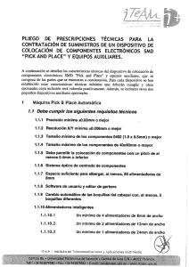 COLOCACIÓN DE COMPONENTES ELECTRÓNICOS SMD “PICK