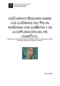 exploración del pie diabético - Centro de Salud de Bollullos del