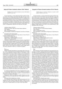 Notificació de la sentència dictada en el juí verbal número 136/2013.