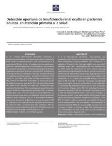 Detección oportuna de insuficiencia renal oculta