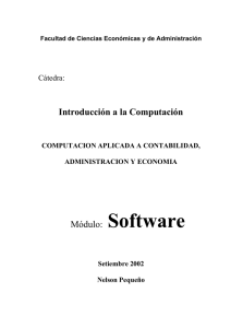 Introducción a la Computación Módulo: Software - FCEA