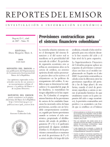 Provisiones contracíclicas para el sistema financiero colombiano*