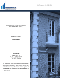 Working paper No. 60 2014-1 BONANZAS TEMPORALES DE