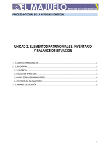 UNIDAD 2: ELEMENTOS PATRIMONIALES, INVENTARIO Y