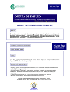 national procurement specialist opex (m/f)